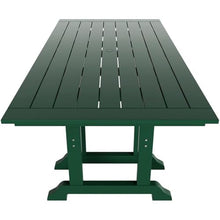 Costaelm Rectangle Outdoor Dining Tables, 71'' Patio Table with Umbrella Hole for 6 Person, Balcony Outdoor Buffet Table, Porch Tables for Outside Lawn Porch Bistro Furniture, Dark Green