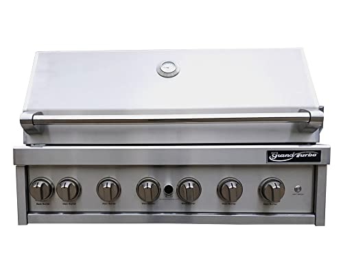 Barbeques Galore Grand Turbo 40-inch 6-Burner Built-in BBQ Gas Grill - Natural Gas