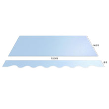 ALEKO Electric Patio Awning Caribbean White Frame 16x10 Sand Beige