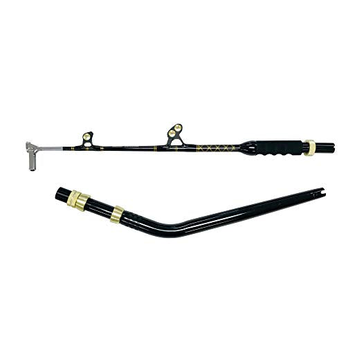 EAT MY TACKLE Blue Marlin Short Dredge Rod with 80 Wide 2 Speed Reel Blue