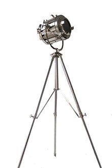 NAUTICALMART Marine Chrome Finish Tripod Floor LAMP for Living Room