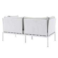 Modway Harmony Outdoor Patio Aluminum Loveseat White Gray