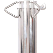 Heavy Duty Stainless Steel Sun Shade Sail Pole Kit with Adjustable Clamp & Base Plate, Outdoor Shade Canopy Post for Patio, Garden, Yard, Silver,12ft