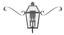 Hinkley Nouvelle Collection Three Light Outdoor Medium Wall Lantern Blackened Brass/Black