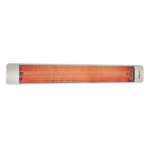 Eurofase EF60277S3 Electric Patio Heater – 6000W 277V Infrared Outdoor Heater, Dual Quartz Element, 61.2" Stainless Steel, 121 Sq. Ft. Heat Coverage, Wall/Ceiling/Pole Mount, IPX4 Weather-Rated
