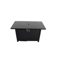 Outdoor Fire Pit Table with Steel Construction and Lid for Patio Use