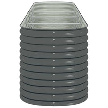 Makastle Raised Garden Bed Outdoor 157.5" x 31.5" x 31.9" Gray Galvanized Steel Weather Resistant Modern Rectangular Floor Standing Planter