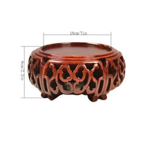 LUYOUBOZHU Vase Stand Premium Rosewood Decor Base Vase Tea Sets Flowerpot Display Pedestal(Large)