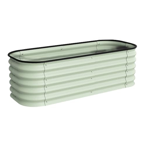 YUHANG Raised Garden Bed Kit,Planter Boxes,Made Zinc-Aluminium Steel,Sturdy and Stable,Easy to Assemble,for Growing Flowers,Fruit and Vegetables,105/150/195cm (Green,105×60×43cm)