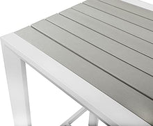 Meridian Furniture 379-T Nizuc Collection Modern | Contemporary Outdoor Patio Bar Table with Durable Aluminum Frame