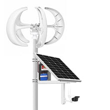 Vertical Wind Power Turbine Generator, 12000W 12V24V48V Breeze Start Wind-Solar Complementary +Magnetic Levitation Axis Wind Turbine Generator Power,White,12v