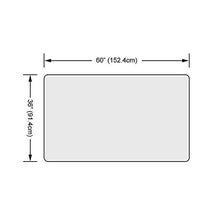 Dulles Glass 36X60 inch Rectangular Glass Table Top - Tempered - 3/8" Thick Glass Surface, Safe Beveled Edge, Radius Corners, Multipurpose for Dining Table, Patio, Coffee and End Table