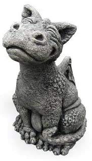 Little Darling Dragons Large 'Rexy' - Solid Cast Stone Garden Statue - a Great Home or Garden Idea - Durable, Lifelike Sculpture - Fun Exterior and Interior Art