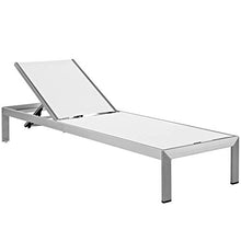 Shore Outdoor Patio Chaise Lounge Set - Sleek Design, Aluminum Frame, Clear Wheels, Non-Marking Foot Caps - 4 Chairs Included