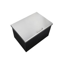20 Inch Drop-in Ice Chest with Flip-Up Lid & Drain, 107.5L Stainless Steel Built-in Outdoor Kitchen Ice Bin, Insulated Bar Ice Storage for Patio BBQ Pool Deck Restaurant