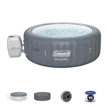 Coleman Palm Springs 4-6 Person EnergySense Smart AirJet Plus Inflatable Hot Tub Outdoor Spa