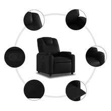 ZQQLVOO Manual Recliner Chair Black Faux Leather