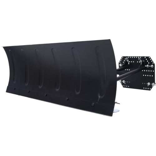 AMZXPLORE ATV Snow Plow, Heavy Duty Steel UTV Snow Removal Attachment with 5 Angle Positions and Quick Release Mount, 59 Inch Adjustable Snow Plow Blade Kit for Driveway Yard Trail