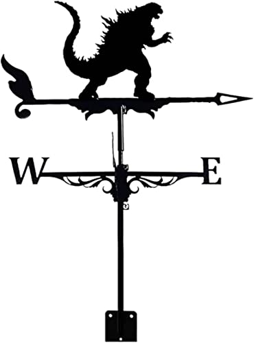 Weathervane Metal for roof garden yard Wind vane Weathervane Motorcycle Orientation Indicator Stainless Steel Weathervanes Measuring Tool with Anti-Rust Coating Satin Black for Outdoor Bracket Decor