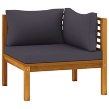 vidaXL 12 Piece Patio Lounge Set with Cushion Solid Acacia Wood