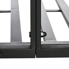 6 ft Metal Arch Garden Bridge, Safety Siderails, Backyard Creek Crossing, Black