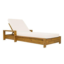4 PCS Outdoor Chaise Lounge Patio Recliner with Armrests and Cushion, Cream