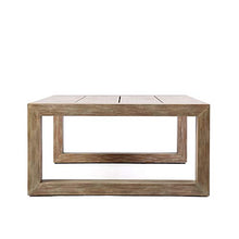 Armen Living LCPRCOLT Paradise Outdoor Light Eucalyptus Wood Coffee Table, Teak