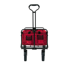 WAFEOGK Folding Garden Outdoor Park Utility Wagon Picnic Camping Cart with Replaceable Cover (Standard Size 8" Wheels)