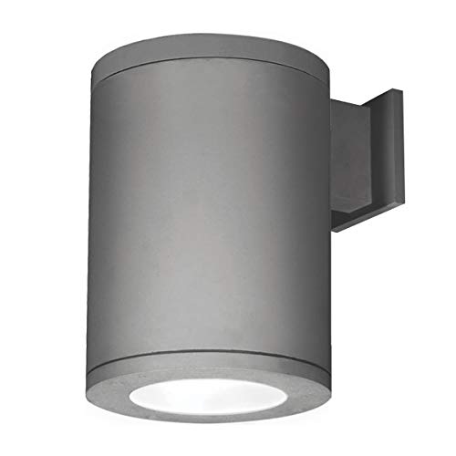 WAC Lighting DS-WS08-F40A-GH Tube Architectural 8" Led Wall Light Away from Wall Flood Beam 4000K, Graphite