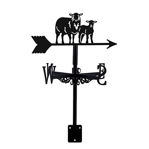 Weathervane for Roof Mount Weather Vane Farm Outdoor Farm Scene Garden Stake Wind Direction Indicator with Anti-Rust Coating (Style 5) (Style 3)