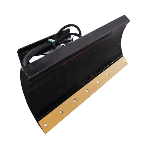 Mini Skid Steer Loader Attachments Hydraulic Dozer Blade, 43" Wide Snow Plow Blade, Max Tilt Angle of 30 °, Loader Accessory for Handling Snow, Accumulated Soil and Debris