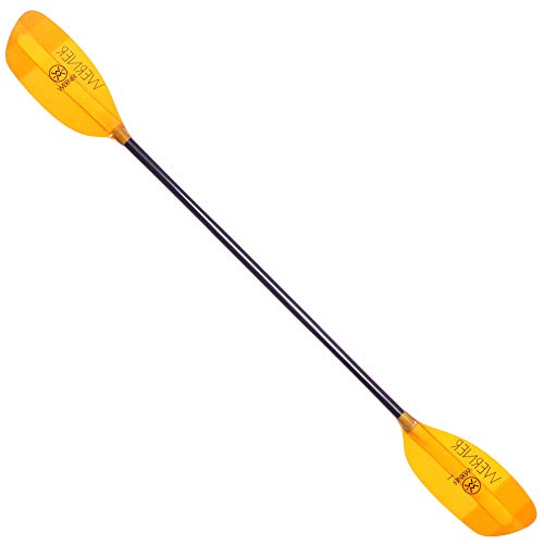 Werner Sherpa Fiberglass Straight Shaft Whitewater Kayak Paddle Amber