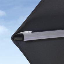 OROTLECT 132" Square Solar Powered LED Lighted Cantilever Umbrella With Wheeled Base,Black
