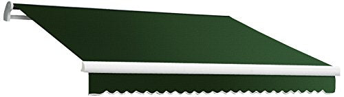 Awntech 18-Feet Maui-LX Manual Retractable Acrylic Awning, 120-Inch Projection, Forest Green