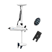 AQUOS 12V 55LBS 48 Inch Bow Mount Trolling Motor with Remote Control and Quick Release Bracket White