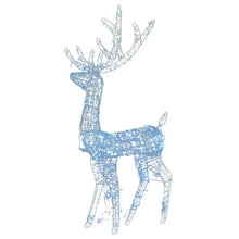 MBDRKVGF Set of 3 Large Acrylic Reindeer Christmas Decorations, Cool White LED Lighted Deer Figures for Indoor Outdoor Holiday Yard Lawn Festive Home Decor