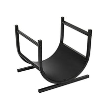 EliteBloom Outdoor Firewood Rack Set for Heavy Duty Steel Storage Indoor & Outdoor Fireplace Log Holder with Tools Black Metal Wood Storage Stand,