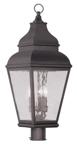 Livex Lighting 2606-07 Exeter 3-Light Outdoor Post Head, Bronze