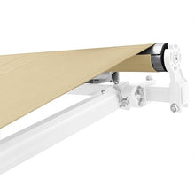 ALEKO Electric Patio Awning Caribbean White Frame 16x10 Sand Beige