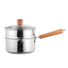 FJIESGKQ Uncoated Stainless Steel Milk Pot Household Complementary Food Small Pan Fried Instant Noodles