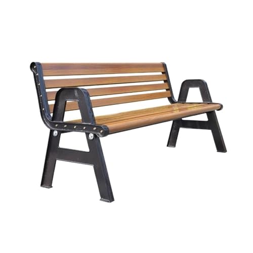 GRFIT Outdoor Bench Iron Garden Chair for Outdoor, with Backrest, Leisure Bench, Seat with Cast Aluminium Structure Garden Bench (Medium)