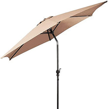 RWGOVLU Patio Umbrella Shade Sail Patio Umbrella Outdoor Beach Patio Umbrella Garden Parasol with Crank Furniture (Red)