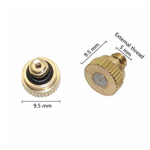 Gardening Irrigation Dripper 3/16 Inch External Thread Atomizing Nozzle Brass Atomizing Cooling Dust Sprayer Garden Irrigation Nozzle 500 Pcs (Color : 0.2mm)