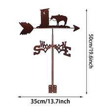 Metal Weather Vane Horse Retro Farm Scene Weathervane Garden Stake Wind Direction Indicator with Anti-Rust Coating Roof Courtyard Decor Wind Vane (Style 5) (Style 1)