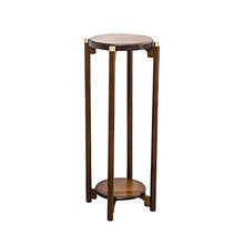 TOMYEUS Vase Bonsai Base Wood Plant Stand Flower Stand for Indoor Living Room Decoration Balcony Multi-Layer Floor Antique Storage Flower Pot Shelf Bonsai Base (Size : Large)