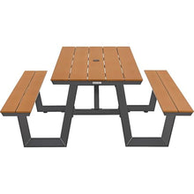 Global Industrial Urban 6'L Rectangular Picnic Table, Plastic Laminate Top