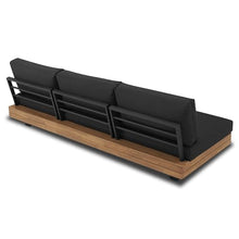 POLY & BARK Celenza 3 Seat Sofa Bench in Grey/Dark Teak