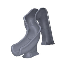 Global Pool Products RIP Tide Inground Swimming Pool Water Slide Deck Mounted Left Curve Turn Grey GPPSRT-Grey-L