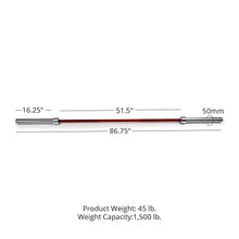 Titan Fitness USA Made 20 KG 28.5MM TITAN Series Olympic Barbell Red Cerakote
