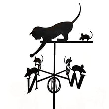 Weathervane - Cat Catch Mouse Weather Vane Stainless Steel Retroc Wind Vane for House Garage Cupola Garden Roof Paddock Wind Direction Indicator (Size : Figure 3) (Figure 1)